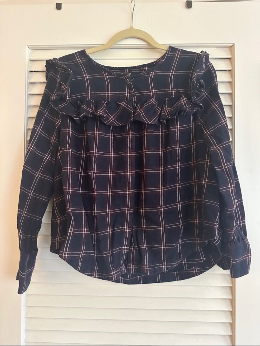 Madewell Plaid Shirt in Navy & Pink Windowpane